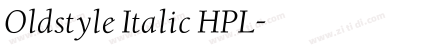 Oldstyle Italic HPL字体转换